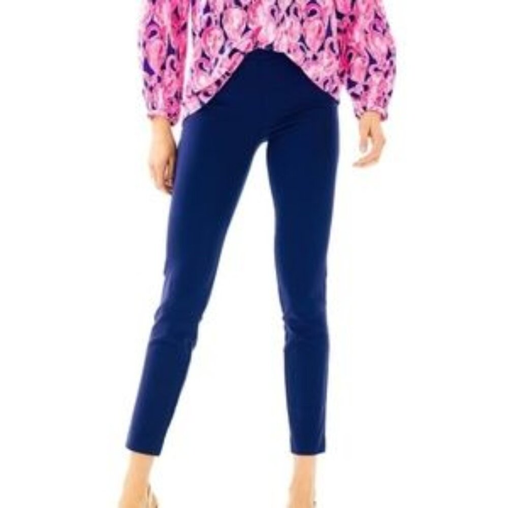 Lilly Pulitzer Alessia Stretch Dinner Pant, Midnight‎ Navy, Assorted Sizes
